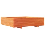 vidaXL Jardinieră grădină, maro ceruit, 100x100x26,5cm, lemn masiv pin vidaXL Jardinieră grădină, maro ceruit, 100x100x26,5cm, lemn masiv pin