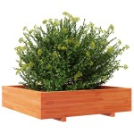 vidaXL Jardinieră grădină, maro ceruit, 100x100x26,5cm, lemn masiv pin vidaXL Jardinieră grădină, maro ceruit, 100x100x26,5cm, lemn masiv pin