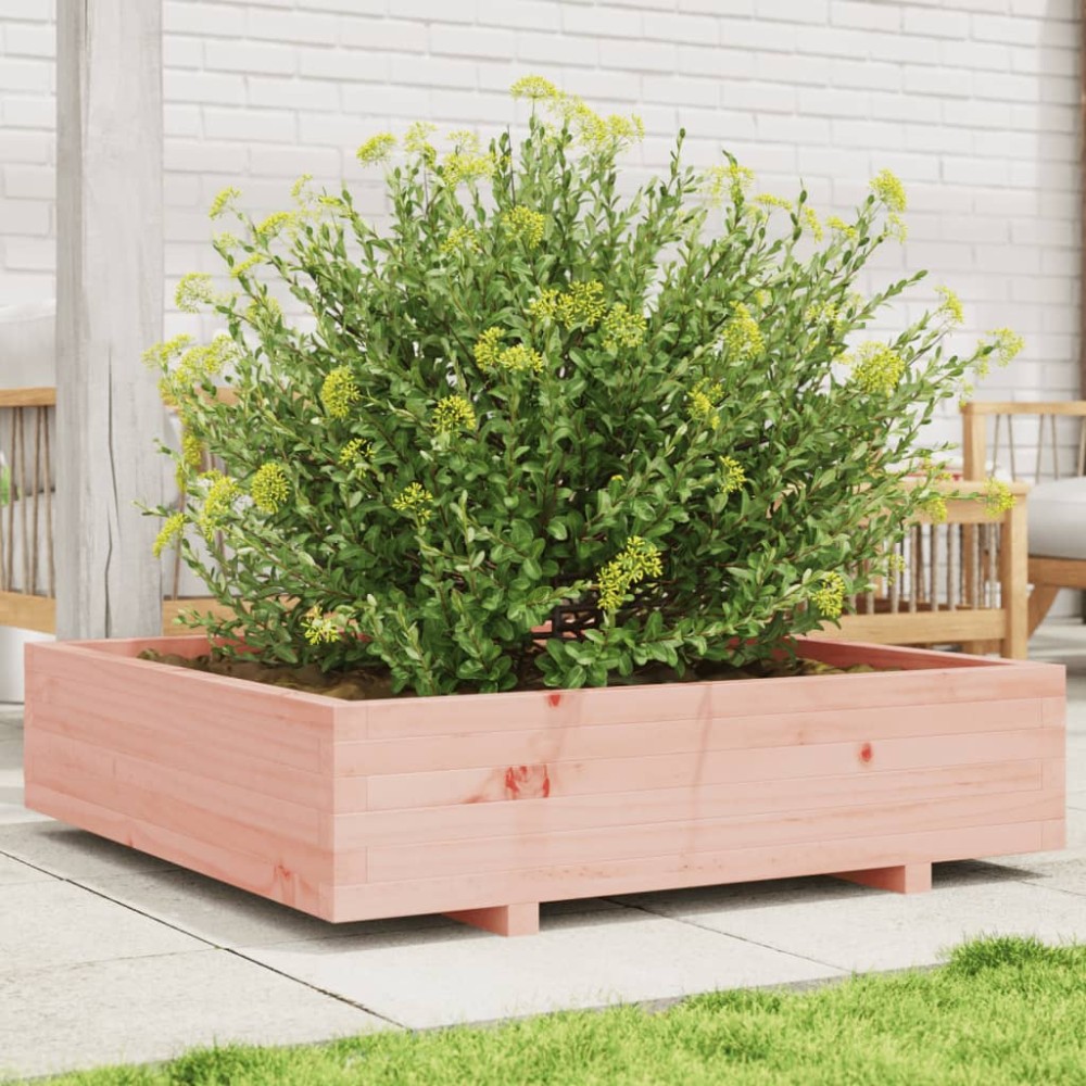 vidaXL Jardinieră de grădină, 100x100x26,5 cm, lemn masiv Douglas