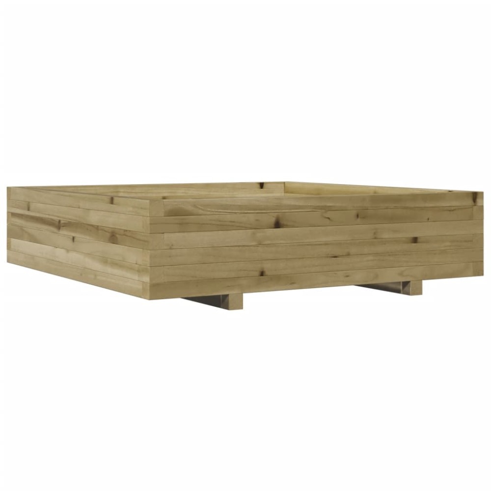 vidaXL Jardinieră de grădină, 100x100x26,5 cm, lemn de pin impregnat