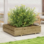 vidaXL Jardinieră de grădină, 100x100x26,5 cm, lemn de pin impregnat vidaXL Jardinieră de grădină, 100x100x26,5 cm, lemn de pin impregnat