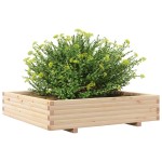 vidaXL Jardinieră de grădină, 110x110x26,5 cm, lemn masiv de pin