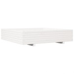 vidaXL Jardinieră de grădină, alb, 110x110x26,5 cm, lemn masiv de pin vidaXL Jardinieră de grădină, alb, 110x110x26,5 cm, lemn masiv de pin
