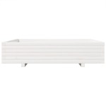 vidaXL Jardinieră de grădină, alb, 110x110x26,5 cm, lemn masiv de pin vidaXL Jardinieră de grădină, alb, 110x110x26,5 cm, lemn masiv de pin