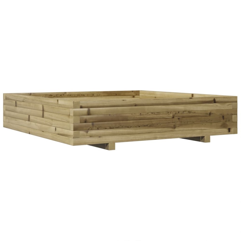 vidaXL Jardinieră de grădină, 110x110x26,5 cm, lemn de pin impregnat