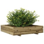 vidaXL Jardinieră de grădină, 110x110x26,5 cm, lemn de pin impregnat
