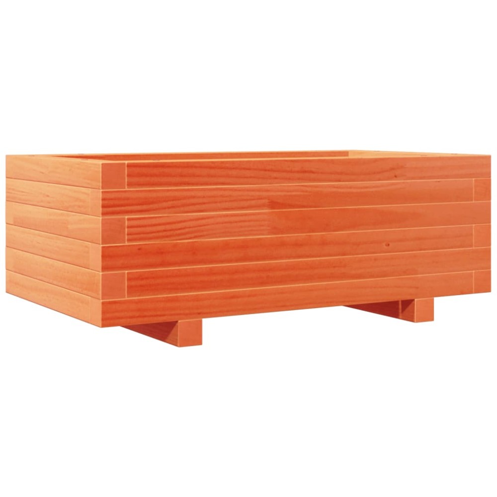 vidaXL Jardinieră grădină, maro ceruit, 70x40x26,5 cm, lemn masiv pin