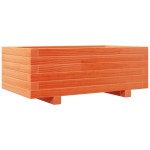 vidaXL Jardinieră grădină, maro ceruit, 70x40x26,5 cm, lemn masiv pin vidaXL Jardinieră grădină, maro ceruit, 70x40x26,5 cm, lemn masiv pin