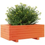vidaXL Jardinieră grădină, maro ceruit, 70x40x26,5 cm, lemn masiv pin vidaXL Jardinieră grădină, maro ceruit, 70x40x26,5 cm, lemn masiv pin