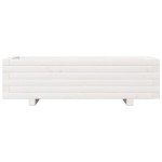 vidaXL Jardinieră de grădină, alb, 90x40x26,5 cm, lemn masiv de pin vidaXL Jardinieră de grădină, alb, 90x40x26,5 cm, lemn masiv de pin