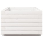 vidaXL Jardinieră de grădină, alb, 90x40x26,5 cm, lemn masiv de pin vidaXL Jardinieră de grădină, alb, 90x40x26,5 cm, lemn masiv de pin