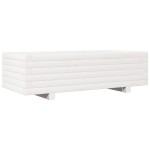 vidaXL Jardinieră de grădină, alb, 90x40x26,5 cm, lemn masiv de pin vidaXL Jardinieră de grădină, alb, 90x40x26,5 cm, lemn masiv de pin