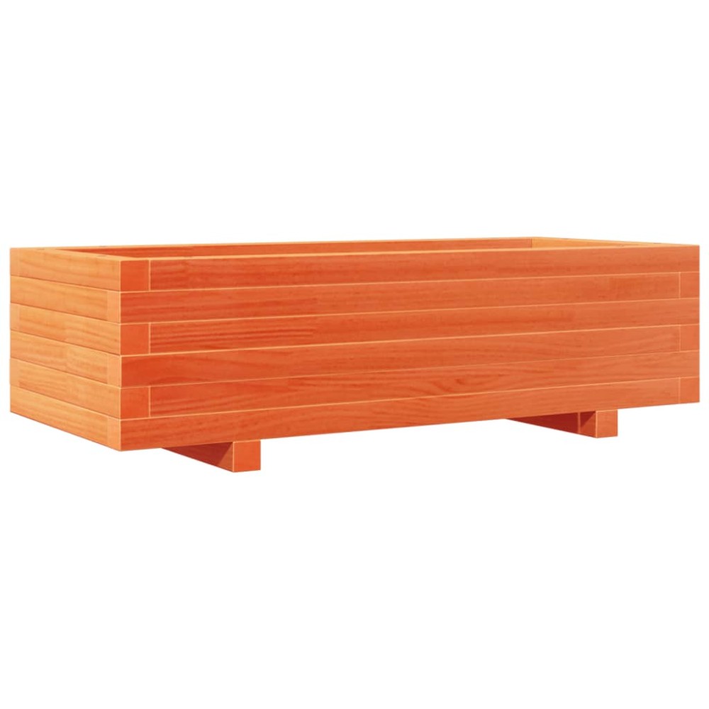 vidaXL Jardinieră grădină, maro ceruit, 90x40x26,5 cm, lemn masiv pin