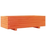 vidaXL Jardinieră grădină, maro ceruit, 90x40x26,5 cm, lemn masiv pin vidaXL Jardinieră grădină, maro ceruit, 90x40x26,5 cm, lemn masiv pin
