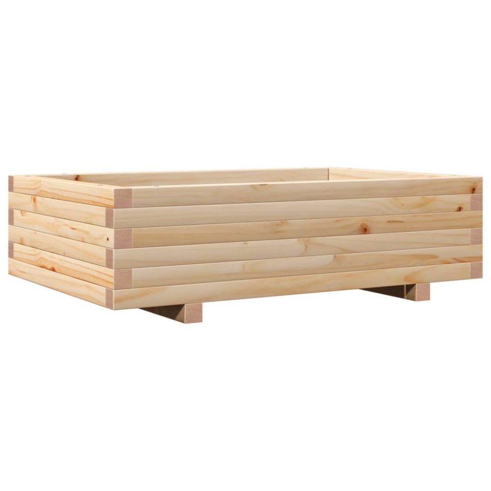 vidaXL Jardinieră de grădină, 90x60x26,5 cm, lemn masiv de pin