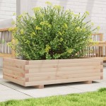 vidaXL Jardinieră de grădină, 90x60x26,5 cm, lemn masiv de pin vidaXL Jardinieră de grădină, 90x60x26,5 cm, lemn masiv de pin