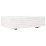 vidaXL Jardinieră de grădină, alb, 90x60x26,5 cm, lemn masiv de pin vidaXL Jardinieră de grădină, alb, 90x60x26,5 cm, lemn masiv de pin