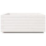 vidaXL Jardinieră de grădină, alb, 90x60x26,5 cm, lemn masiv de pin vidaXL Jardinieră de grădină, alb, 90x60x26,5 cm, lemn masiv de pin