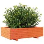 vidaXL Jardinieră grădină, maro ceruit, 90x60x26,5 cm, lemn masiv pin vidaXL Jardinieră grădină, maro ceruit, 90x60x26,5 cm, lemn masiv pin