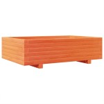 vidaXL Jardinieră grădină, maro ceruit, 90x60x26,5 cm, lemn masiv pin vidaXL Jardinieră grădină, maro ceruit, 90x60x26,5 cm, lemn masiv pin
