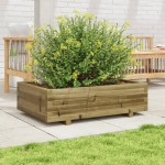 vidaXL Jardinieră de grădină, 90x60x26,5 cm, lemn de pin impregnat vidaXL Jardinieră de grădină, 90x60x26,5 cm, lemn de pin impregnat