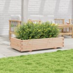 vidaXL Jardinieră de grădină, 110x60x26,5 cm, lemn masiv de pin