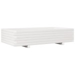 vidaXL Jardinieră de grădină, alb, 110x60x26,5 cm, lemn masiv de pin vidaXL Jardinieră de grădină, alb, 110x60x26,5 cm, lemn masiv de pin