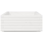 vidaXL Jardinieră de grădină, alb, 110x60x26,5 cm, lemn masiv de pin vidaXL Jardinieră de grădină, alb, 110x60x26,5 cm, lemn masiv de pin