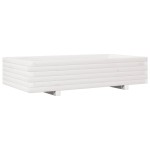vidaXL Jardinieră de grădină, alb, 110x60x26,5 cm, lemn masiv de pin vidaXL Jardinieră de grădină, alb, 110x60x26,5 cm, lemn masiv de pin