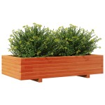 vidaXL Jardinieră grădină, maro ceruit, 110x60x26,5 cm, lemn masiv pin vidaXL Jardinieră grădină, maro ceruit, 110x60x26,5 cm, lemn masiv pin