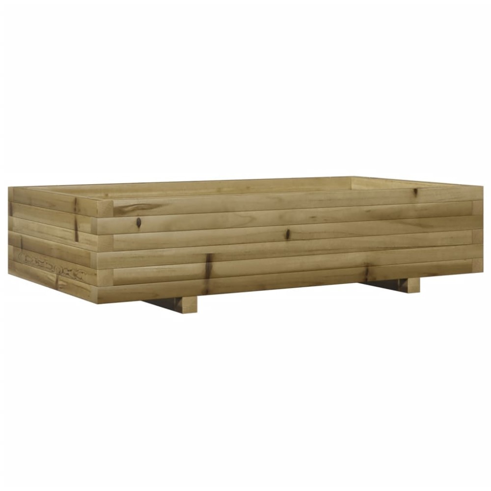 vidaXL Jardinieră de grădină, 110x60x26,5 cm, lemn de pin impregnat