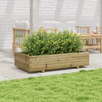 vidaXL Jardinieră de grădină, 110x60x26,5 cm, lemn de pin impregnat