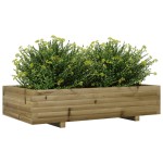 vidaXL Jardinieră de grădină, 110x60x26,5 cm, lemn de pin impregnat