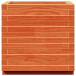 vidaXL Jardinieră grădină, maro ceruit, 50x50x49,5 cm, lemn masiv pin vidaXL Jardinieră grădină, maro ceruit, 50x50x49,5 cm, lemn masiv pin