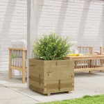 vidaXL Jardinieră de grădină, 50x50x49,5 cm, lemn de pin impregnat vidaXL Jardinieră de grădină, 50x50x49,5 cm, lemn de pin impregnat