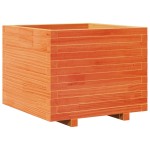 vidaXL Jardinieră grădină, maro ceruit, 60x60x49,5 cm, lemn masiv pin vidaXL Jardinieră grădină, maro ceruit, 60x60x49,5 cm, lemn masiv pin