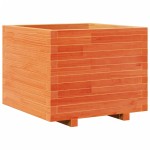 vidaXL Jardinieră grădină, maro ceruit, 60x60x49,5 cm, lemn masiv pin vidaXL Jardinieră grădină, maro ceruit, 60x60x49,5 cm, lemn masiv pin