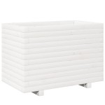 vidaXL Jardinieră de grădină, alb, 70x40x49,5 cm, lemn masiv de pin vidaXL Jardinieră de grădină, alb, 70x40x49,5 cm, lemn masiv de pin