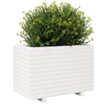 vidaXL Jardinieră de grădină, alb, 70x40x49,5 cm, lemn masiv de pin vidaXL Jardinieră de grădină, alb, 70x40x49,5 cm, lemn masiv de pin