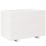 vidaXL Jardinieră de grădină, alb, 70x40x49,5 cm, lemn masiv de pin vidaXL Jardinieră de grădină, alb, 70x40x49,5 cm, lemn masiv de pin