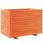 vidaXL Jardinieră grădină, maro ceruit, 70x40x49,5 cm, lemn masiv pin vidaXL Jardinieră grădină, maro ceruit, 70x40x49,5 cm, lemn masiv pin