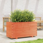 vidaXL Jardinieră grădină, maro ceruit, 90x40x49,5 cm, lemn masiv pin vidaXL Jardinieră grădină, maro ceruit, 90x40x49,5 cm, lemn masiv pin