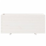 vidaXL Jardinieră de grădină, alb, 110x40x49,5 cm, lemn masiv de pin vidaXL Jardinieră de grădină, alb, 110x40x49,5 cm, lemn masiv de pin