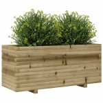vidaXL Jardinieră de grădină, 110x40x49,5 cm, lemn de pin impregnat