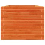 vidaXL Jardinieră grădină, maro ceruit, 90x60x49,5 cm, lemn masiv pin
