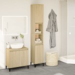 vidaXL Dulap de baie, stejar sonoma, 30x30x190 cm, lemn prelucrat vidaXL Dulap de baie, stejar sonoma, 30x30x190 cm, lemn prelucrat