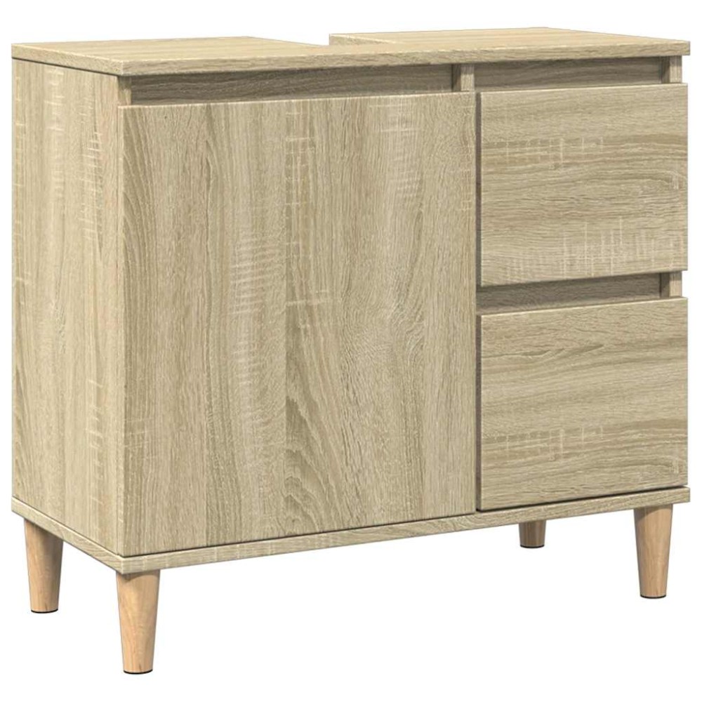 vidaXL Dulap de baie, stejar sonoma, 65x33x60 cm, lemn prelucrat