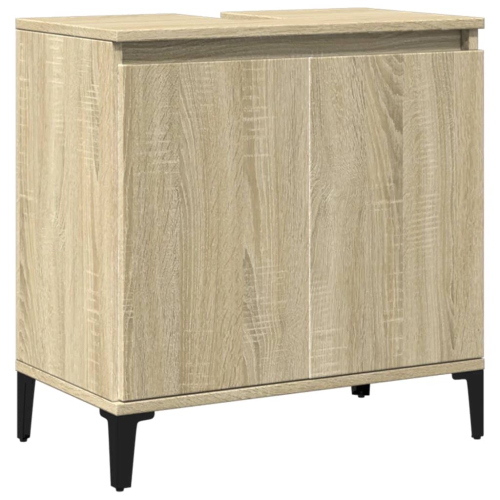 vidaXL Dulap de chiuvetă, stejar sonoma, 58x33x60 cm, lemn prelucrat