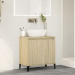 vidaXL Dulap de chiuvetă, stejar sonoma, 58x33x60 cm, lemn prelucrat vidaXL Dulap de chiuvetă, stejar sonoma, 58x33x60 cm, lemn prelucrat