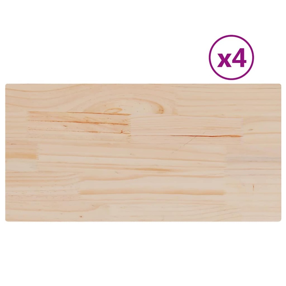 vidaXL Blaturi masă 4 buc. 90x45x1,7 cm dreptunghiulare lemn masiv pin